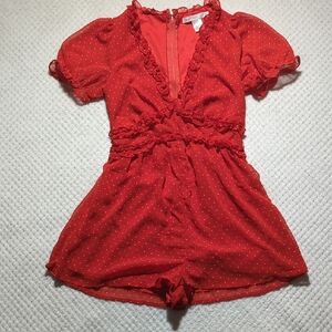 Altar'd State Red Polka Dot Romper